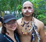Hilda and Joe during a Ta�no Ceremony in Utuado.